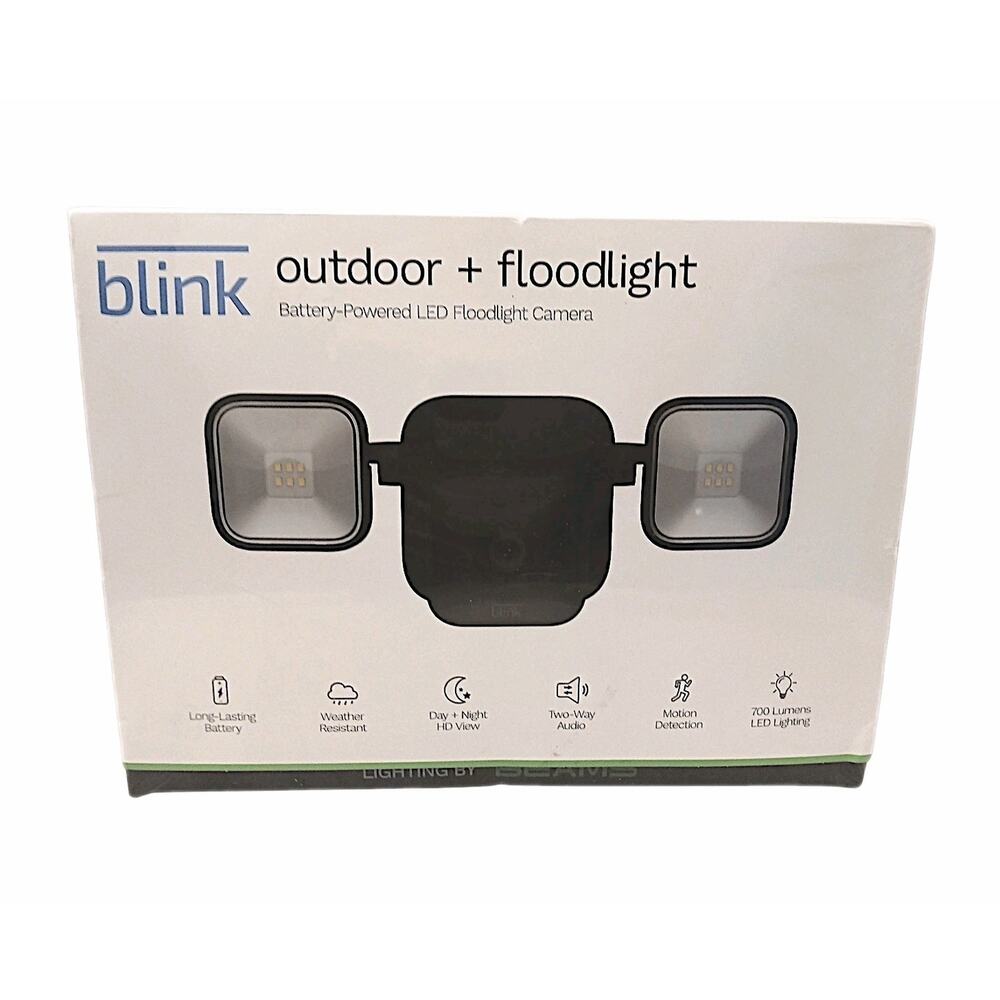 Blink Wireless Outdoor Floodlight HD Security Camera Kit Black NEW SEALED Unopen